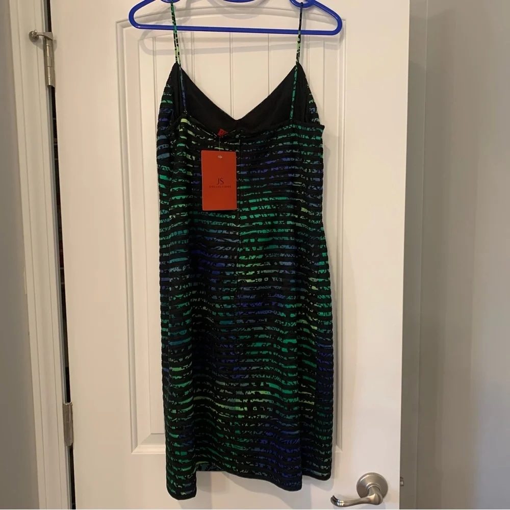 JS Collections Multi Color Spaghetti Strap Cocktail Dress - Picture 6 of 9